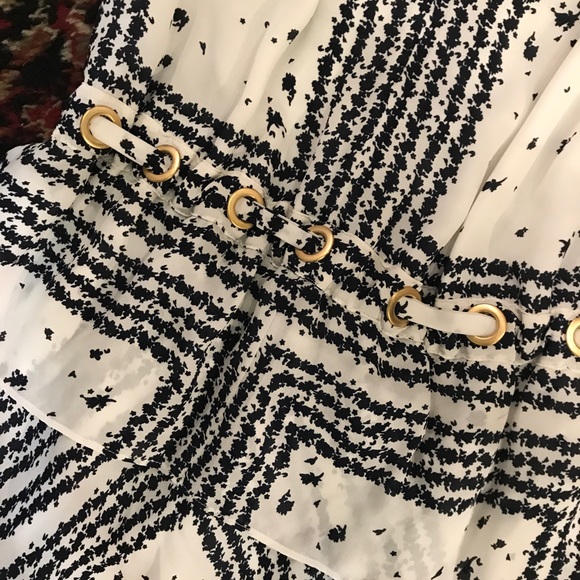 Derek Lam 10 Crosby intermix navy white dress - Picture 2 of 5